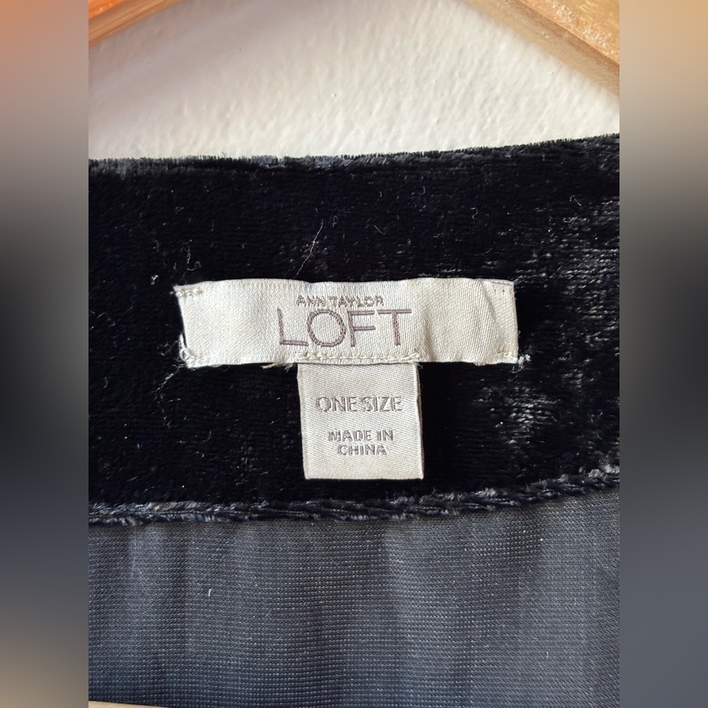 Ann Taylor Loft Black Velvet Jacket Kimono Sleeve - Picture 6 of 9